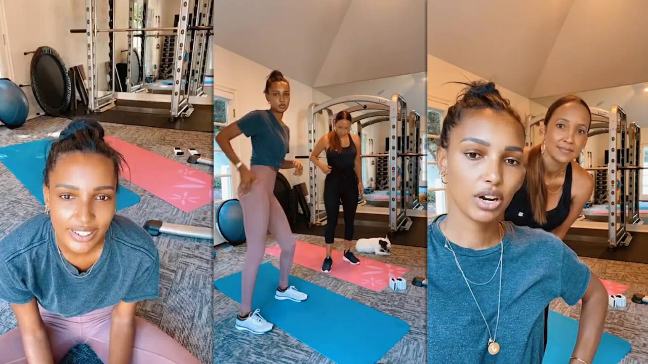 Jasmine Tookes' Instagram Live Stream from May 8th 2020.