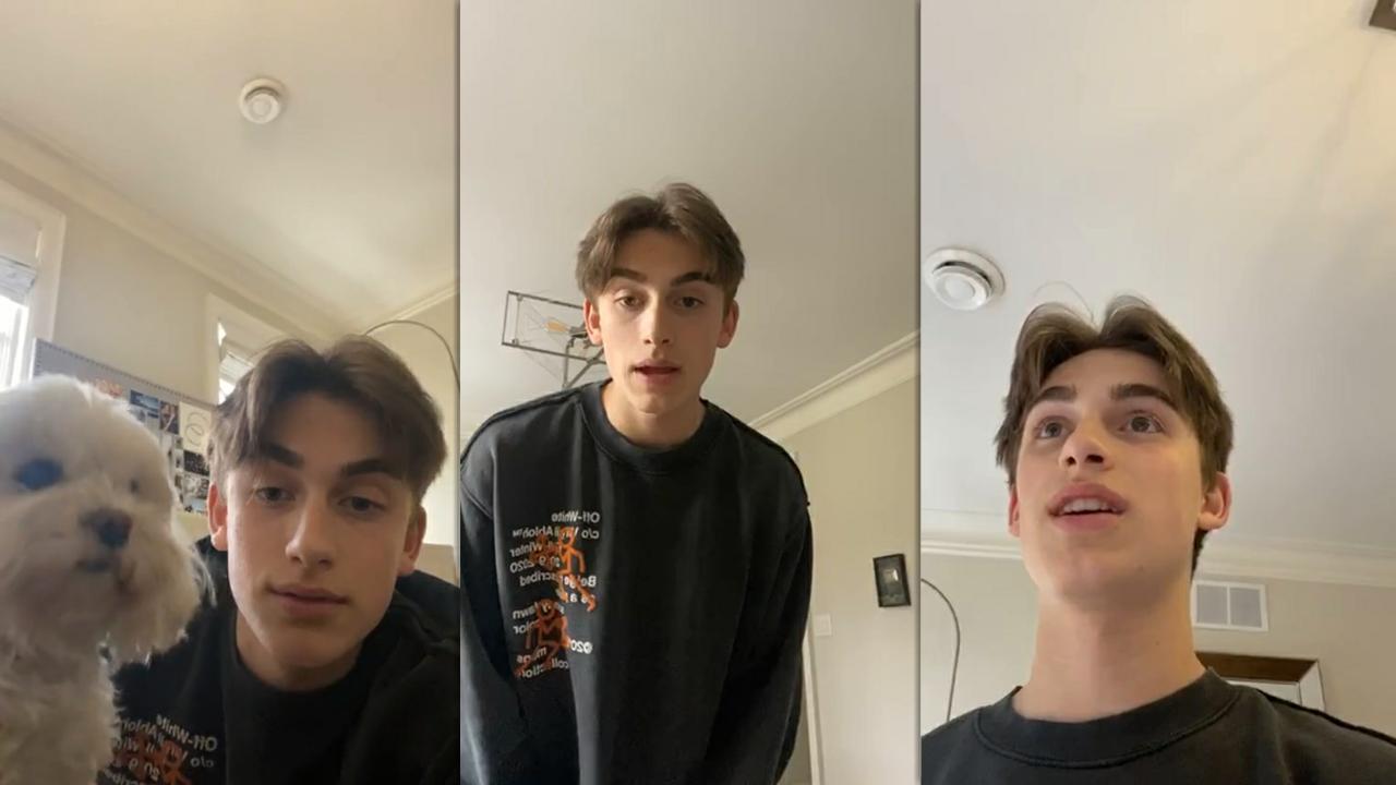 Johnny Orlando's Instagram Live Stream from May 9th 2020.