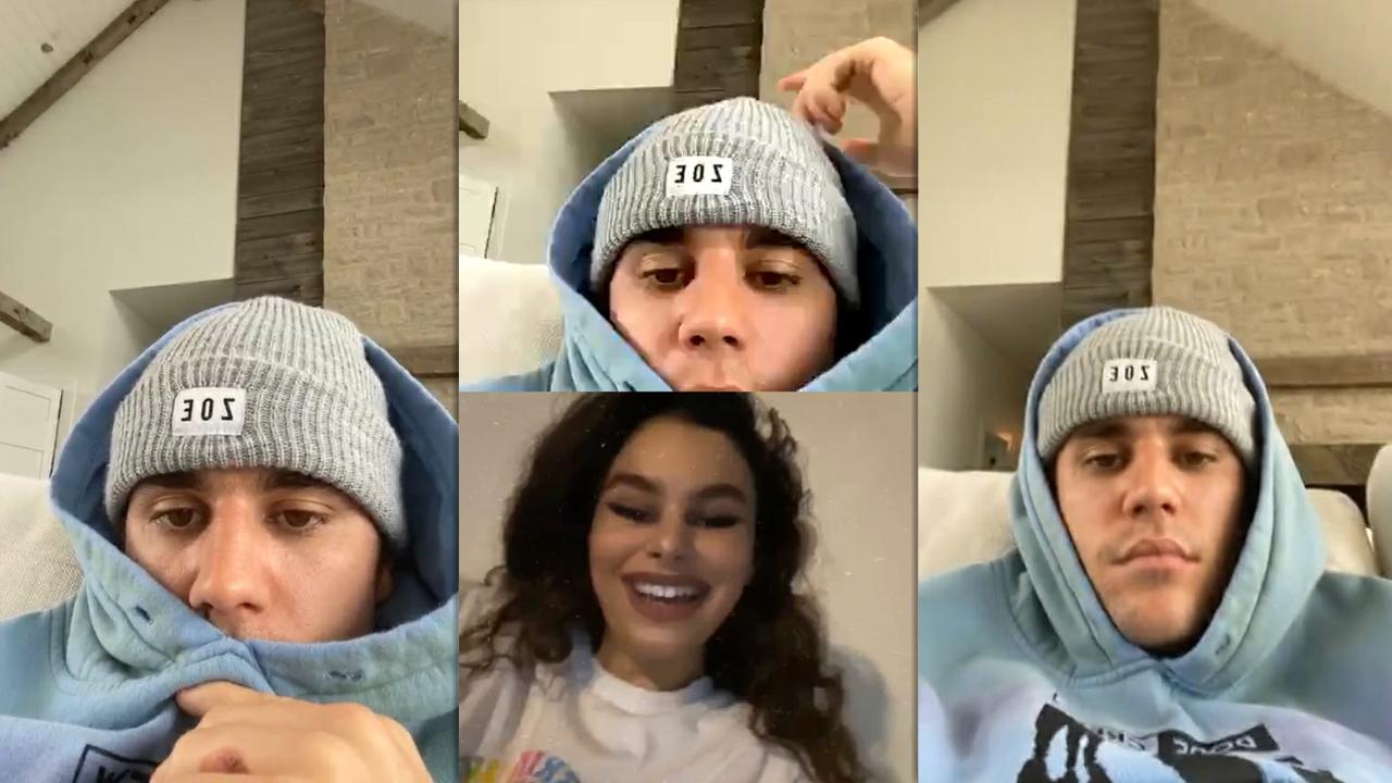 Justin Bieber's Instagram Live Stream from May 10th 2020.