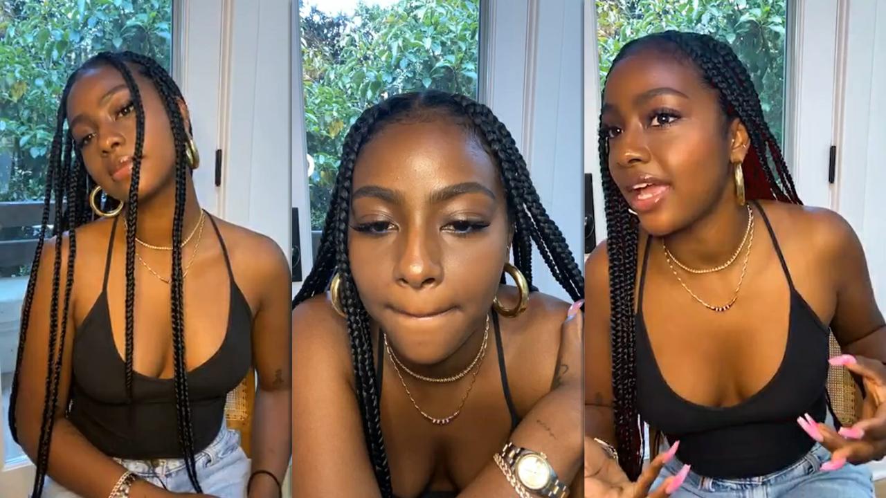 Justine Skye's Instagram Live Stream from May 14th 2020.