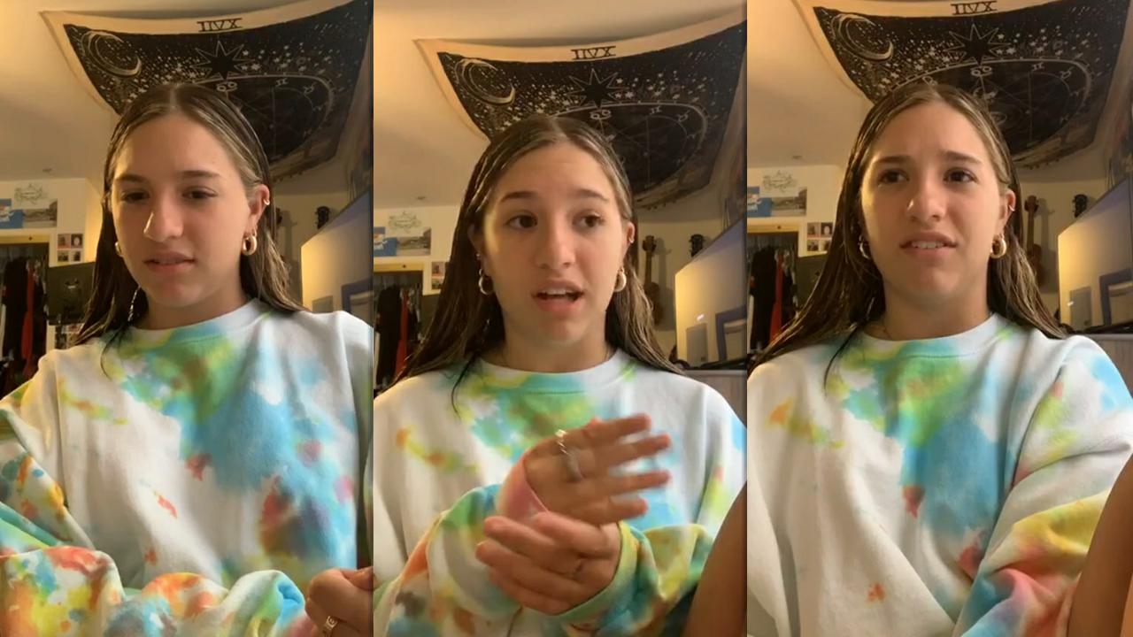 Mackenzie Ziegler's Instagram Live Stream from May 16th 2020.
