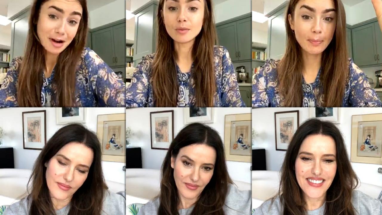 Lily Collins Instagram Live Stream from May 14th 2020.