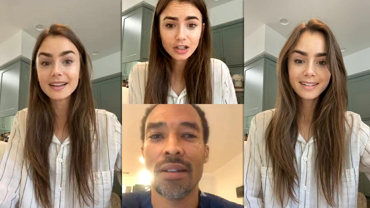 Lily Collins Instagram Live Stream from May 7th 2020.