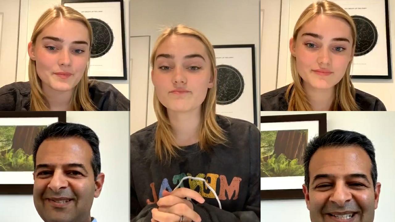 Meg Donnelly's Instagram Live Stream from May 21th 2020.