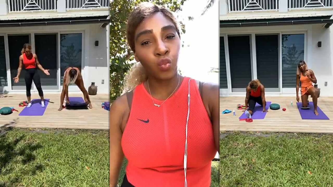 Serena Williams Instagram Live Stream with her sister Venus Williams from May 12th 2020.