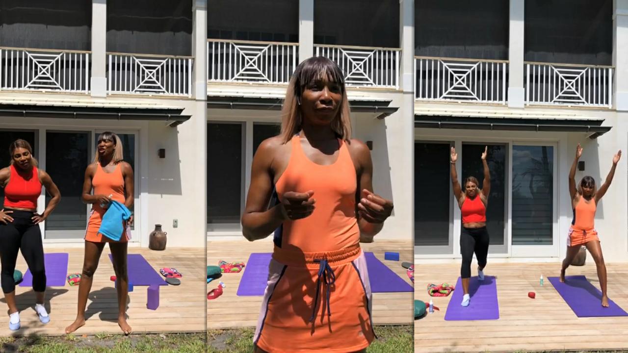 Venus Williams Instagram Live Stream with her sister Serena Williams from May 12th 2020.