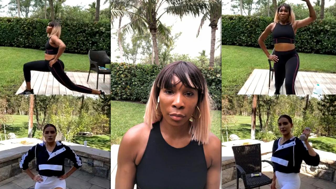 Venus Williams Instagram Live Stream with Olivia Culpo from May 18th 2020.