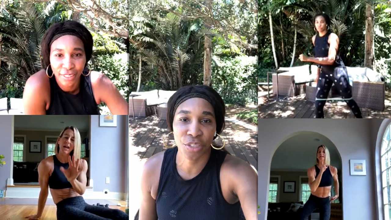 Venus Williams Instagram Live Stream from May 1st 2020.