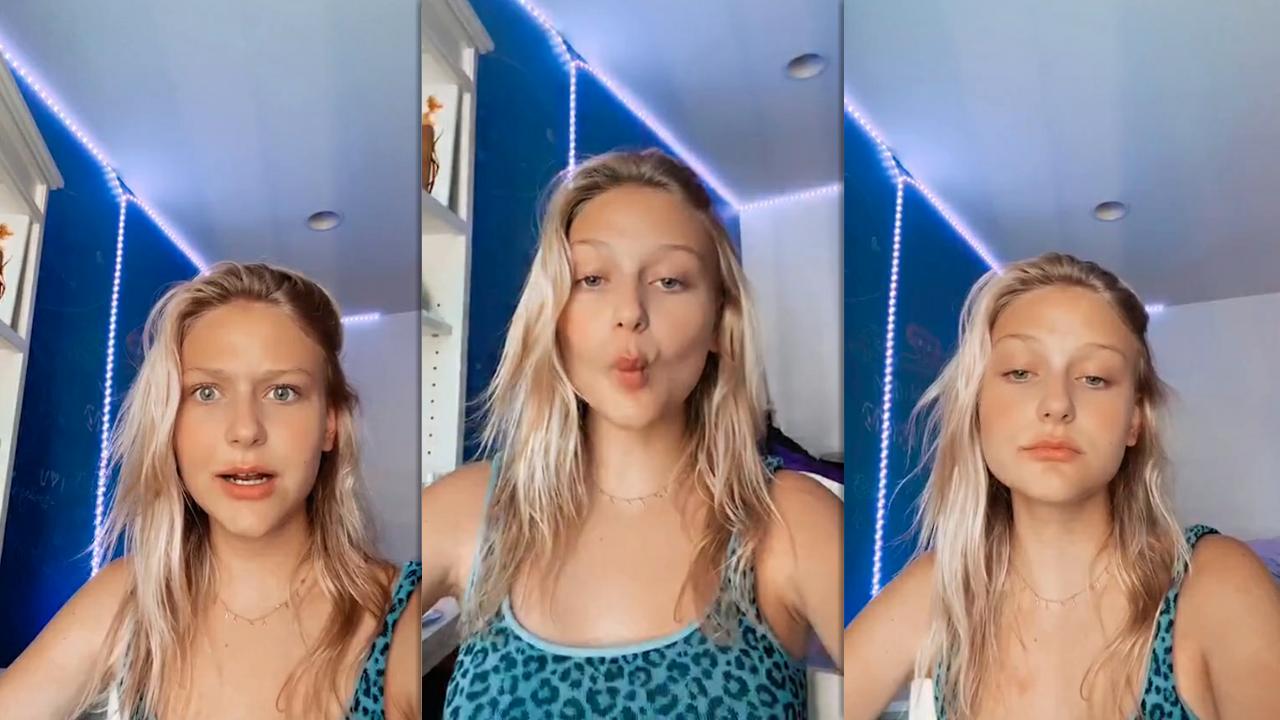 Alyvia Alyn Lind's Instagram Live Stream from July 30th 2020.