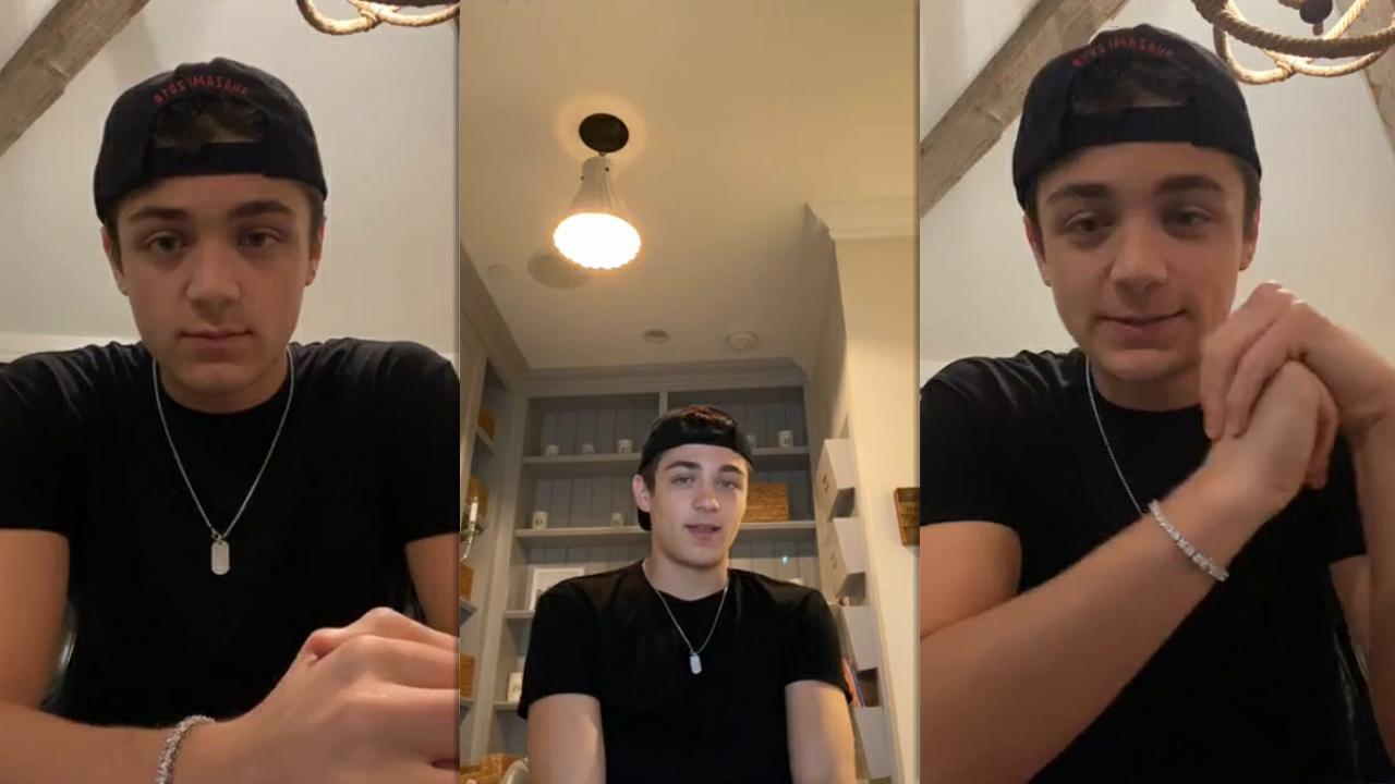 Asher Angel's Instagram Live Stream from July 25th 2020.