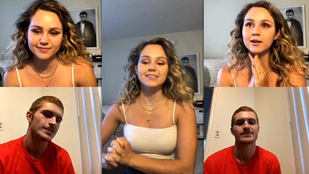 Brec Bassinger's Instagram Live Stream from July 21th 2020.