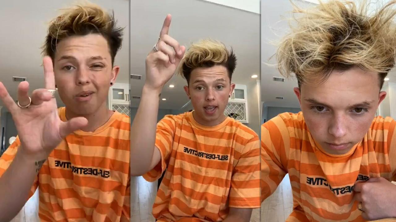 Jacob Sartorius Instagram Live Stream from July 21th 2020.