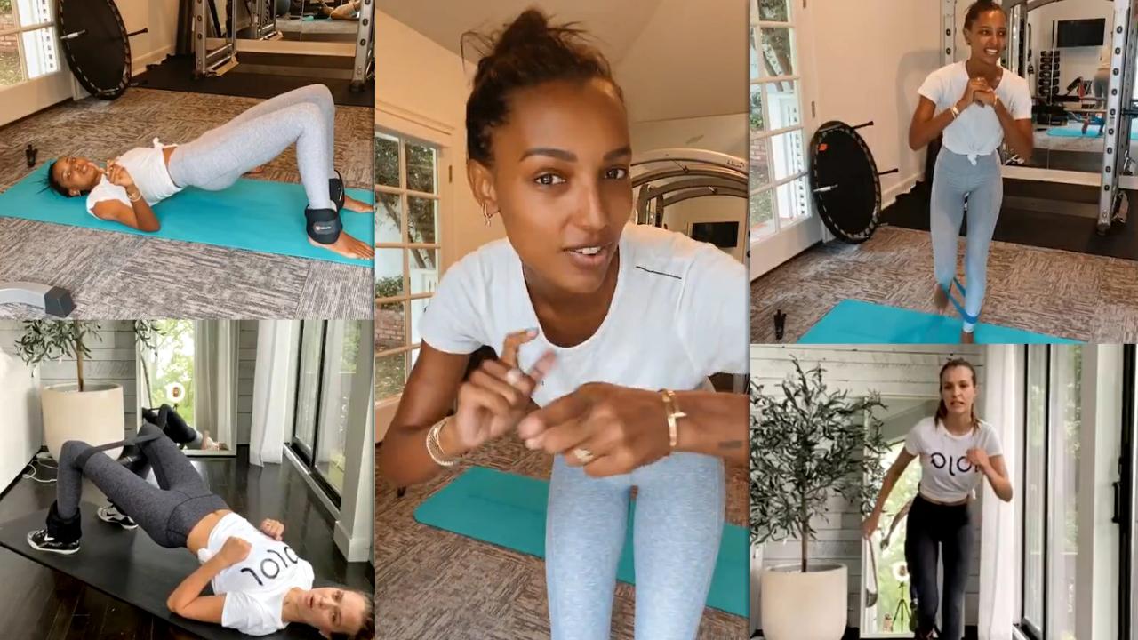 Jasmine Tookes's Instagram Live Stream with Josephine Skriver from July 1st 2020.