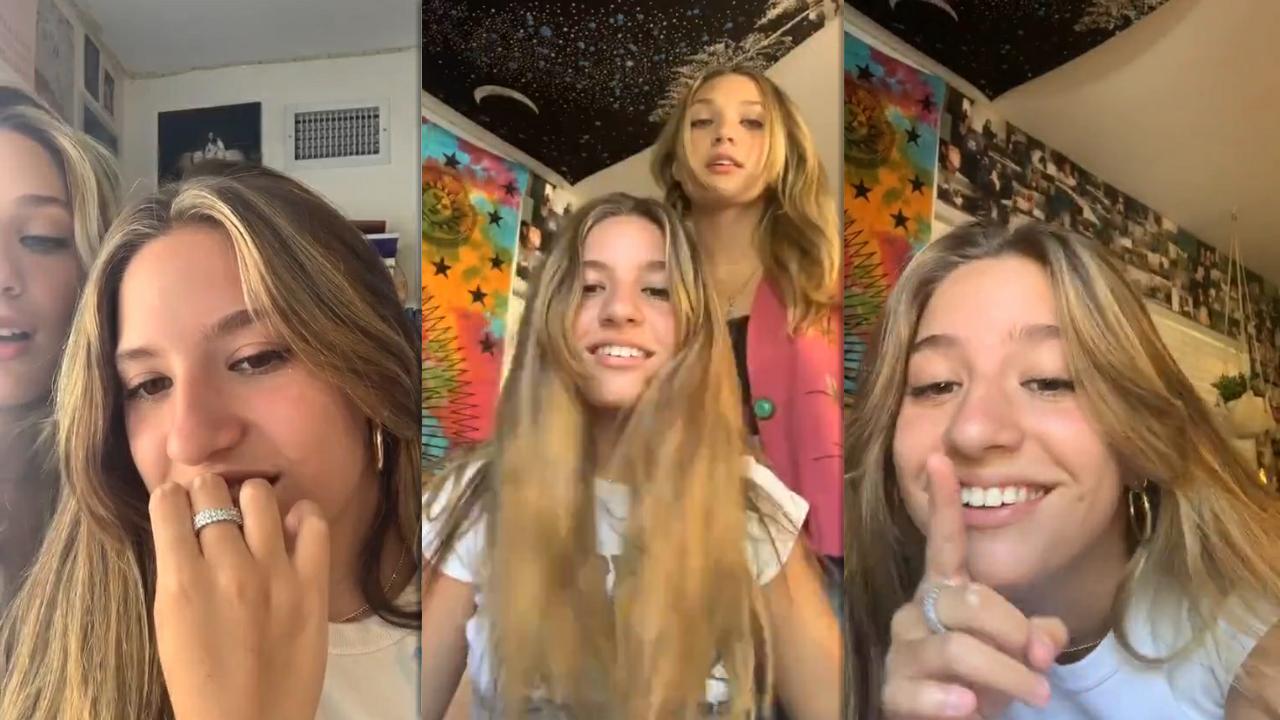 Mackenzie Ziegler's Instagram Live Stream with her Sister Maddie Ziegler from July 10th 2020.