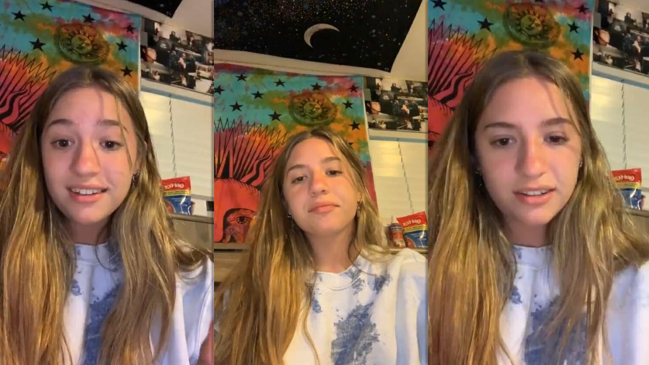 Mackenzie Ziegler's Instagram Live Stream from July 6th 2020.