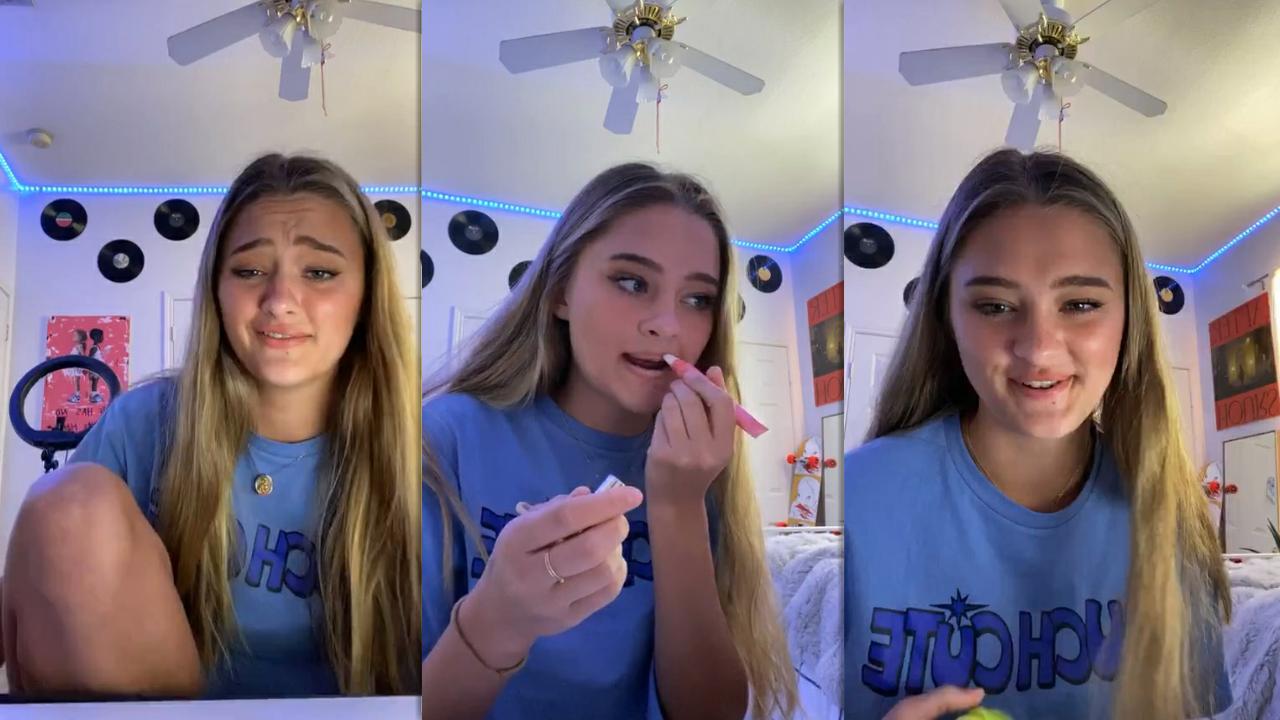 Lizzy Greene's Instagram Live Stream from July 11th 2020.