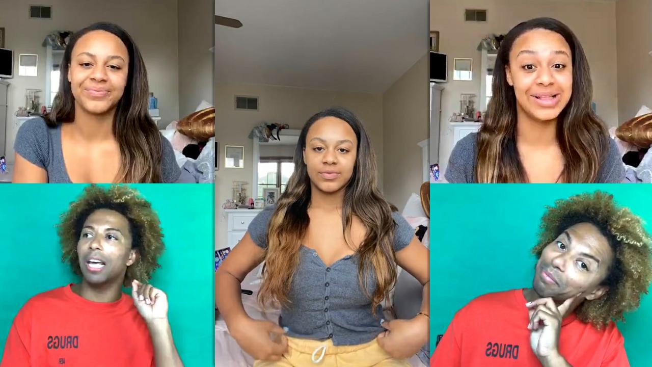 Nia Sioux's Instagram Live Stream from July 11th 2020.