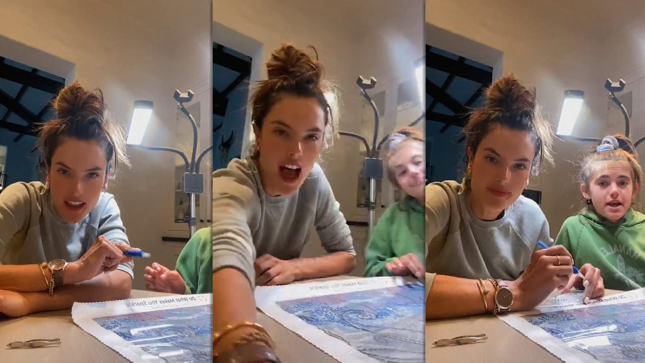 Alessandra Ambrosio's Instagram Live Stream from August 7th 2020.