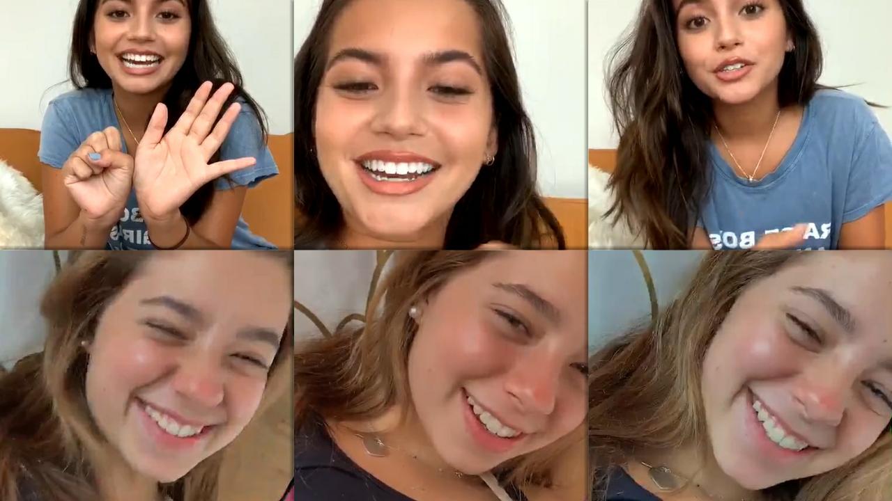 Isabela Merced (Moner)'s Instagram Live Stream with La Bala from August 20th 2020.