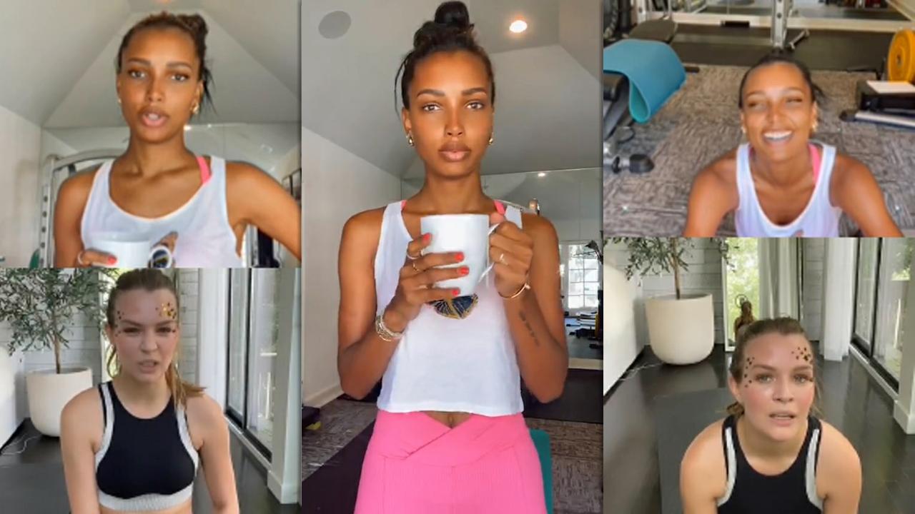 Jasmine Tookes's Instagram Live Stream with Josephine Skriver from August 3rd 2020.