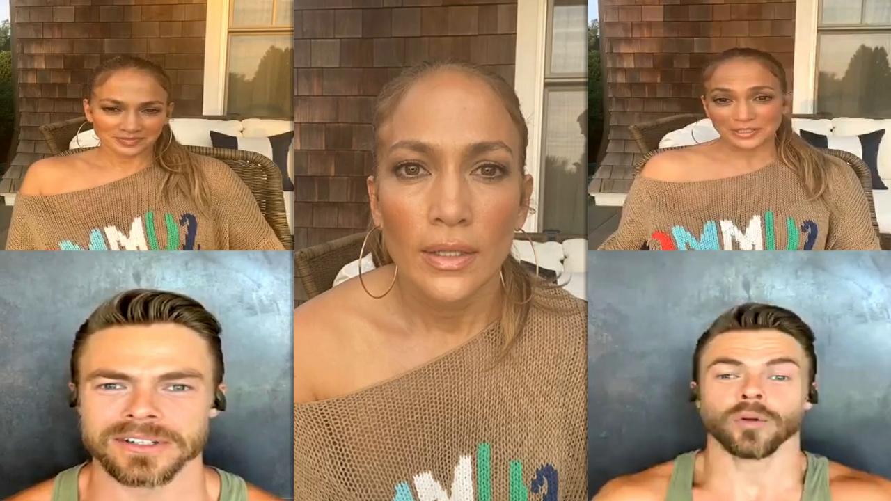 Jennifer Lopez's Instagram Live Stream from August 12th 2020.