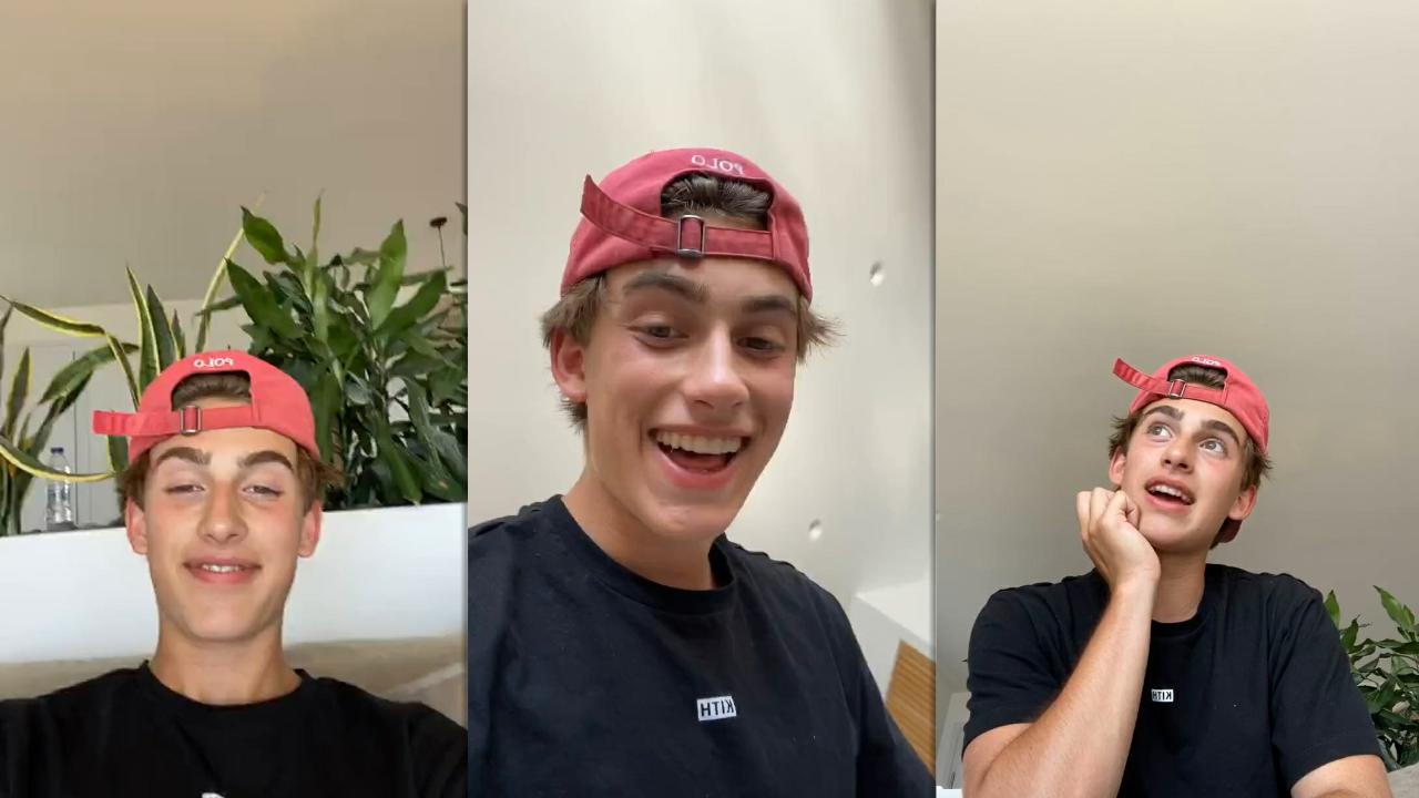 Johnny Orlando's Instagram Live Stream from August 7th 2020.