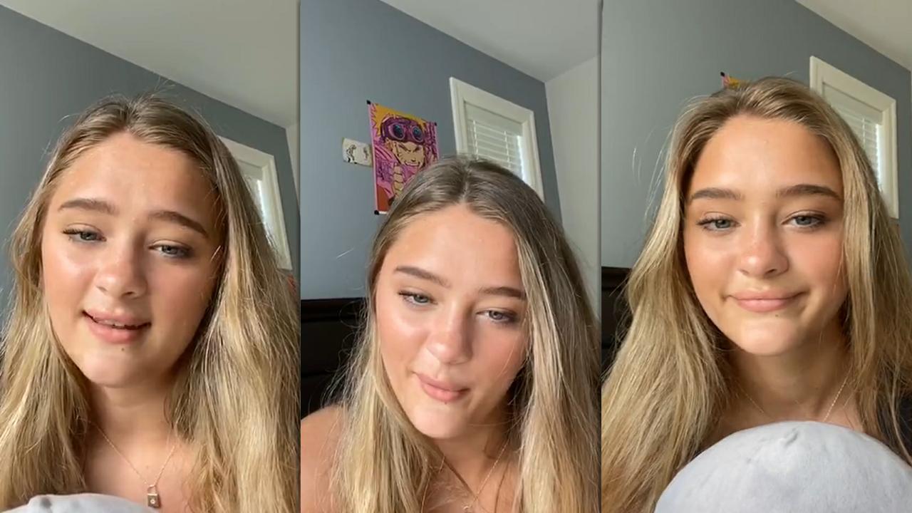 Lizzy Greene's Instagram Live Stream from August 9th 2020.