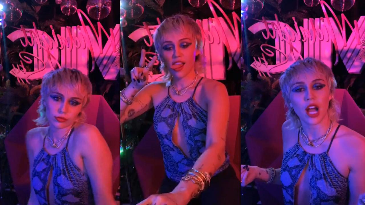 Miley Cyrus Instagram Live Stream from August 13th 2020.