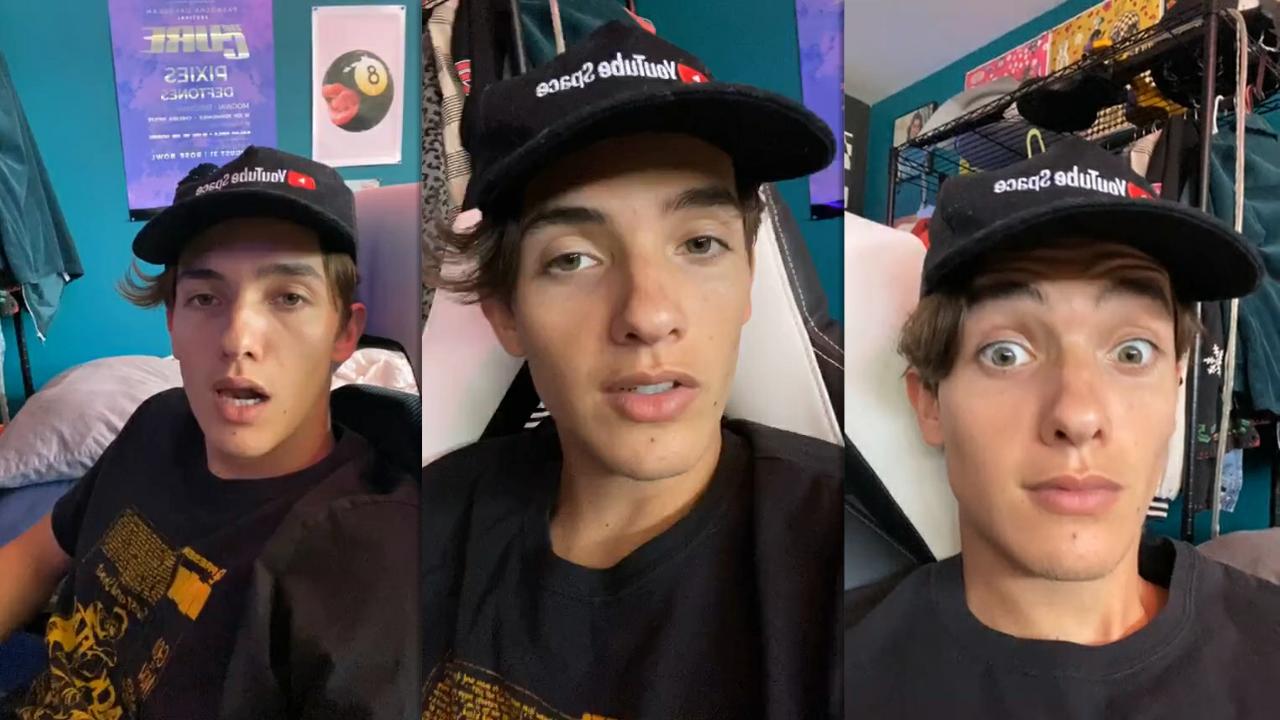 Noah Urrea's Instagram Live Stream from August 6th 2020.
