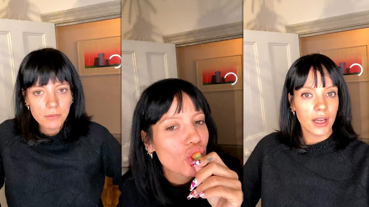 Lily Allen's Instagram Live Stream from September 18th 2020.