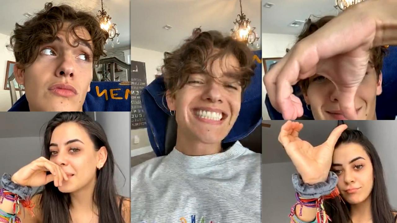 Noah Urrea's Instagram Live Stream with Sabina Hidalgo from September 13th 2020.