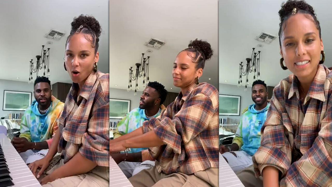 Alicia Keys' Instagram Live Stream with Jason Derulo from October 20th 2020.