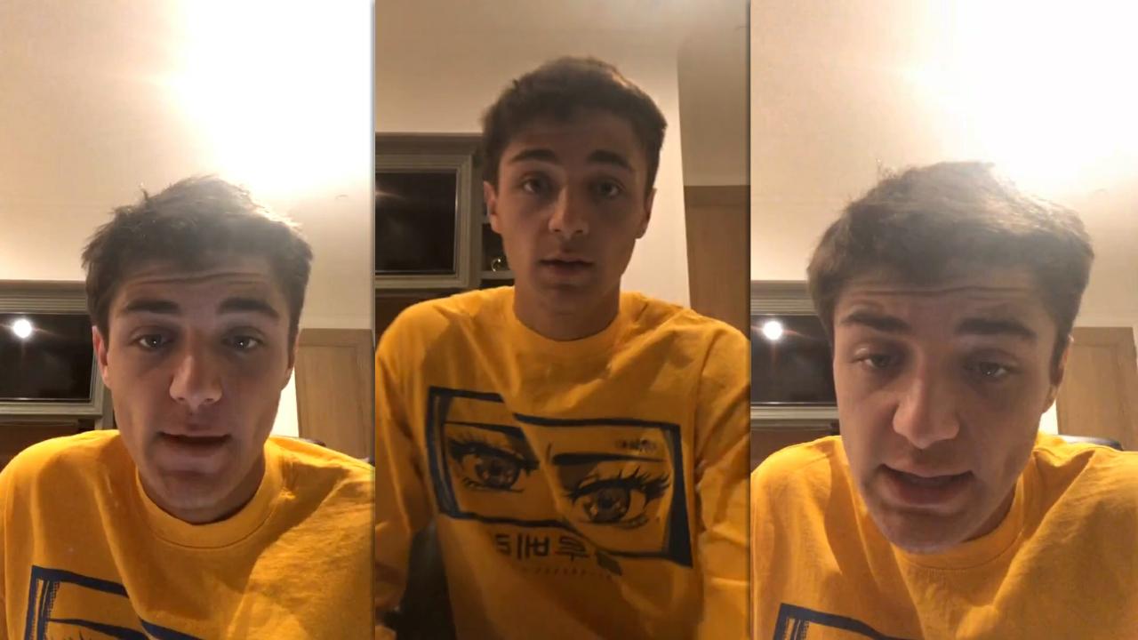 Asher Angel's Instagram Live Stream from October 12th 2020.
