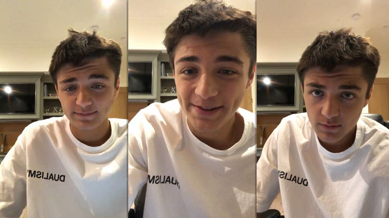 Asher Angel's Instagram Live Stream from October 13th 2020.
