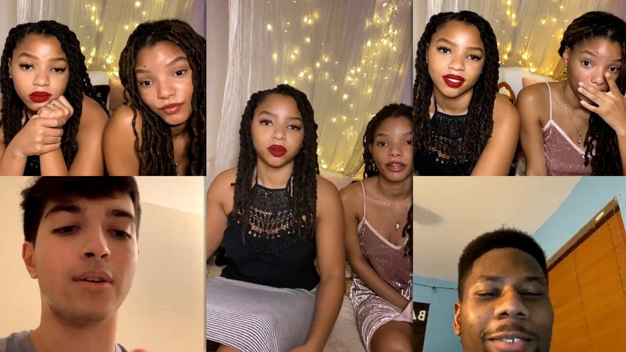 Chloe x Halle's Instagram Live Stream from October 15th 2020.