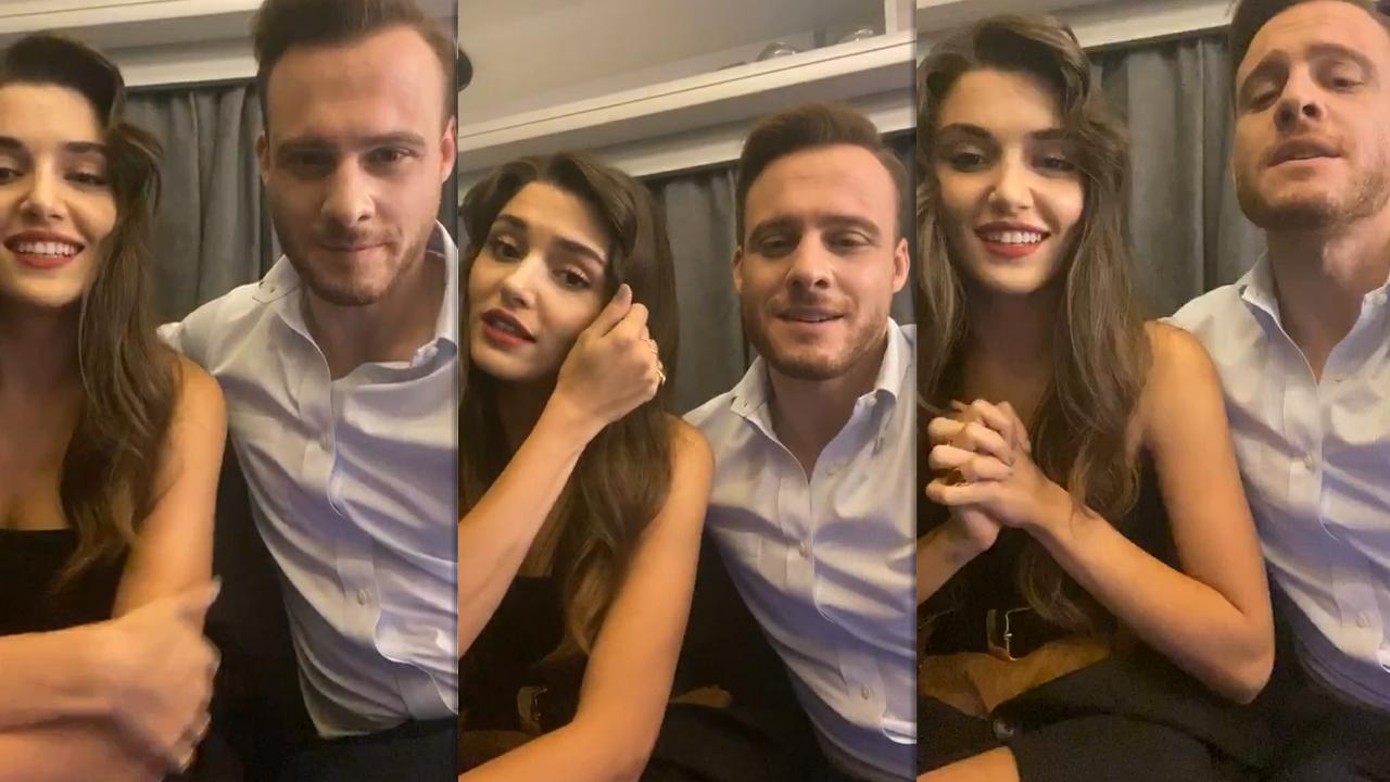 Hande Erçel's Instagram Live Stream with Kerem Bürsin from October 7th 2020.