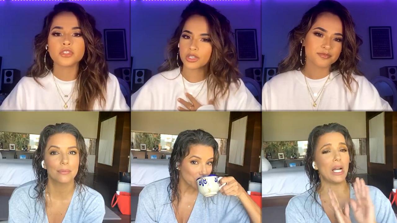 Becky G's Instagram Live Stream with Eva Longoria from October 2nd 2020.