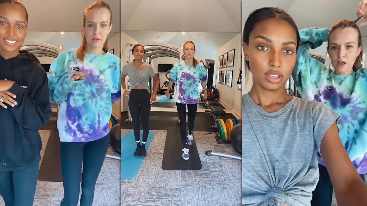 Jasmine Tookes's Instagram Live Stream with Josephine Skriver from October 30th 2020.