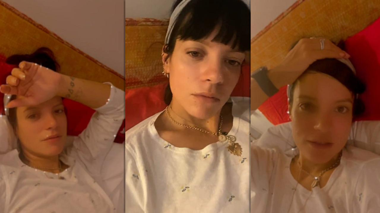 Lily Allen's Instagram Live Stream from October 20th 2020.
