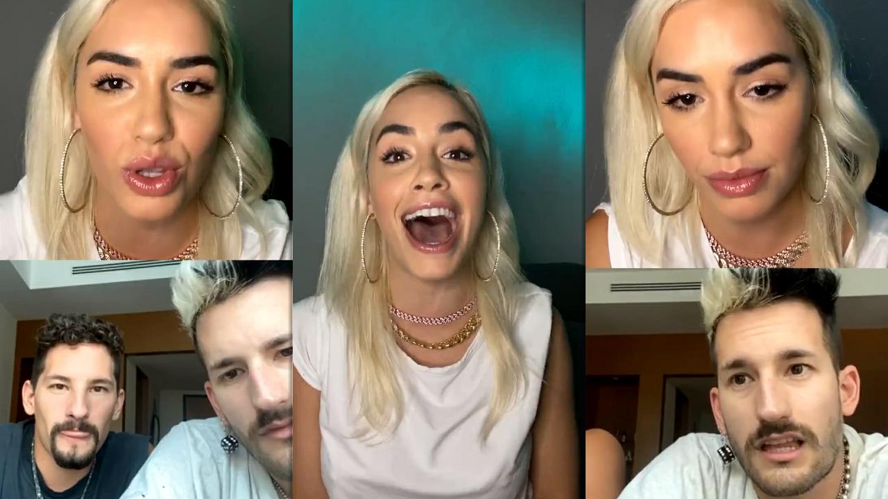 Lali Espósito's Instagram Live Stream with Mau Y Ricky from November 12th 2020.