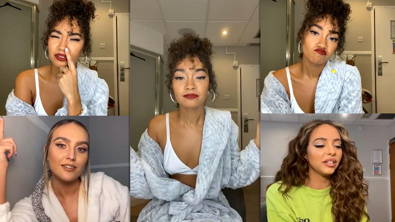 Leigh-Anne Pinnock Instagram Live Stream with Jade Thirlwall and Perrie Edwards from November 7th 2020.