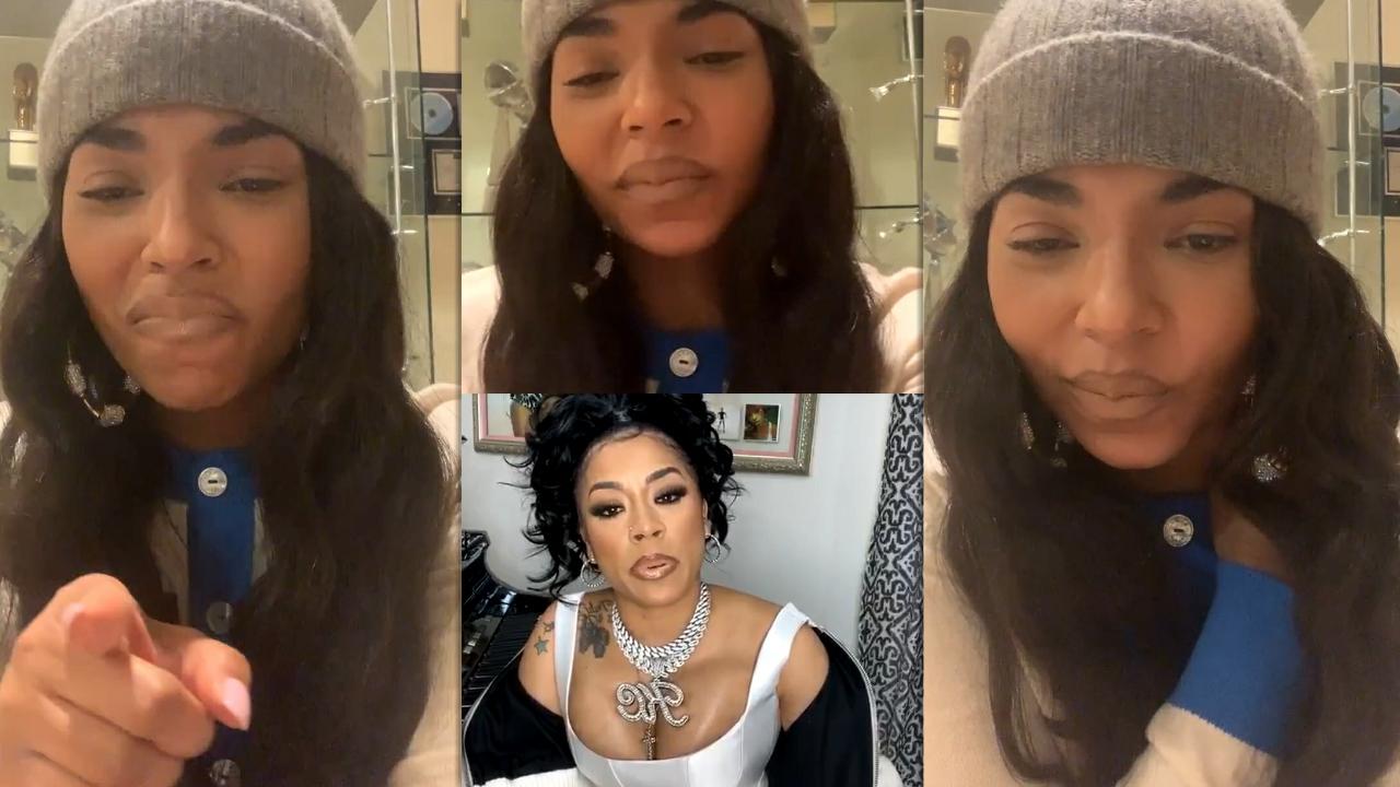 Ashanti's Instagram Live Stream with Keyshia Cole from December 12th 2020.