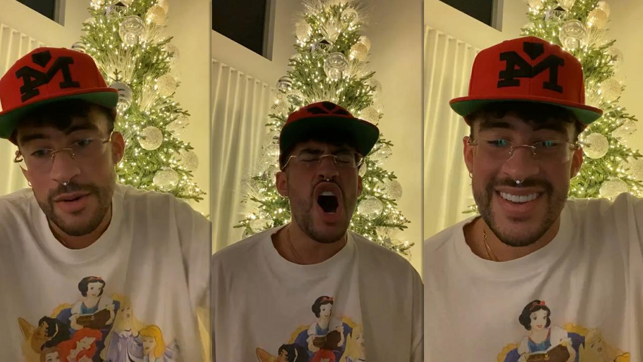 Bad Bunny's Instagram Live Stream from December 25th 2020.