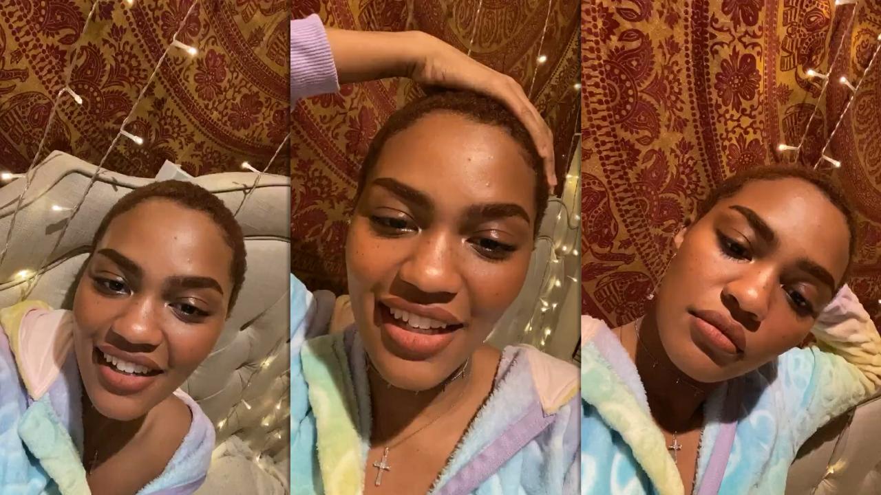 China Anne McClain's Instagram Live Stream from December 24th 2020.