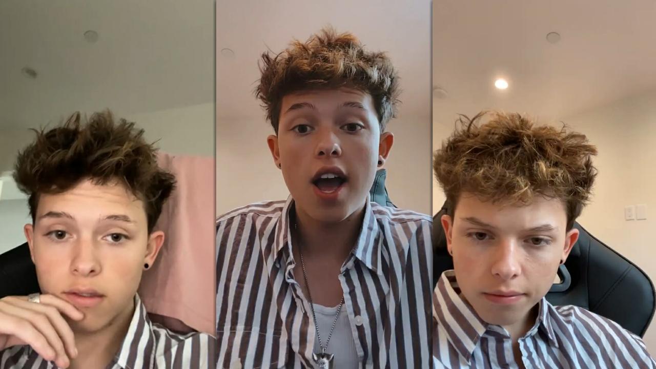 Jacob Sartorius Instagram Live Stream from December 17th 2020.