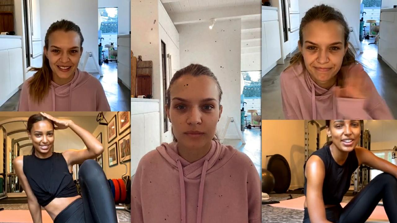 Josephine Skriver's Instagram Live Stream with Jasmine Tookes from December 9th 2020.