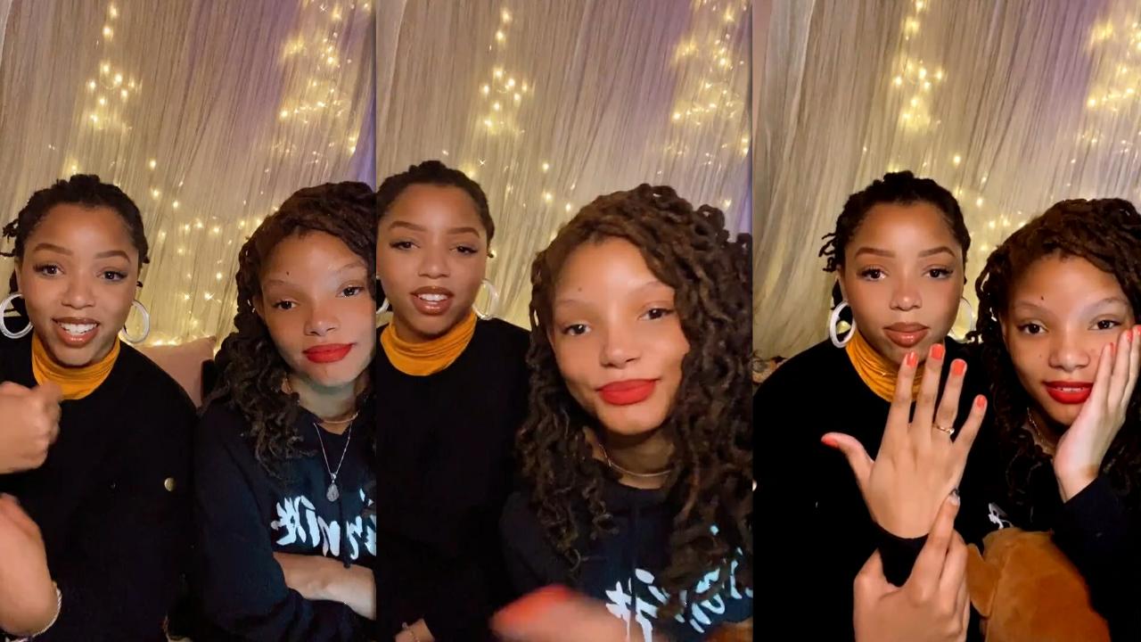 Chloe x Halle's Instagram Live Stream from January 7th 2021.