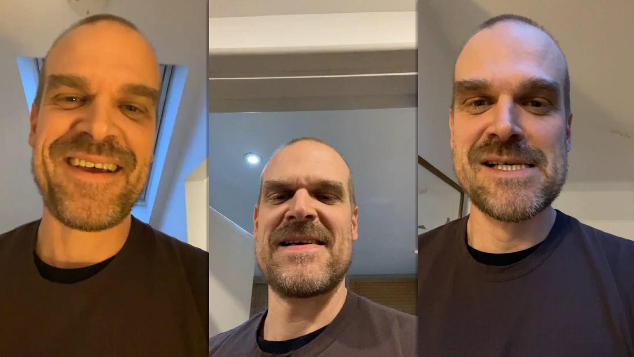 David Harbour's Instagram Live Stream from January 26th 2021.