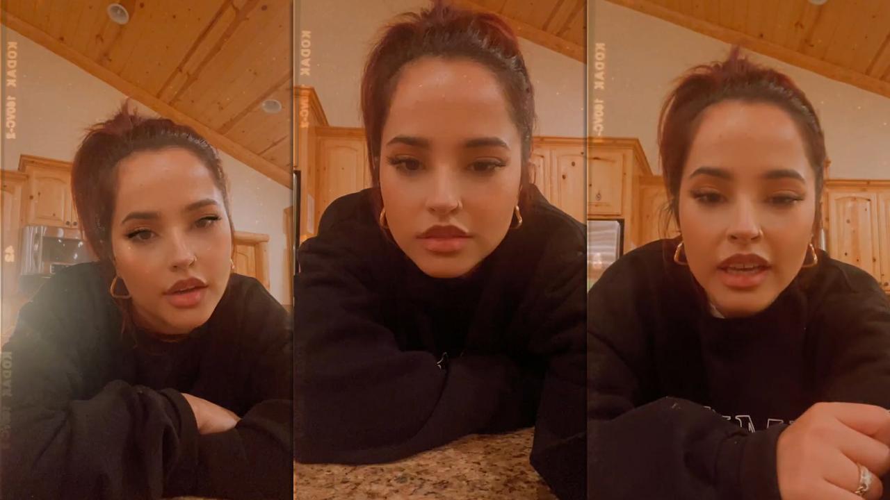 Becky G's Instagram Live Stream from January 4th 2021.