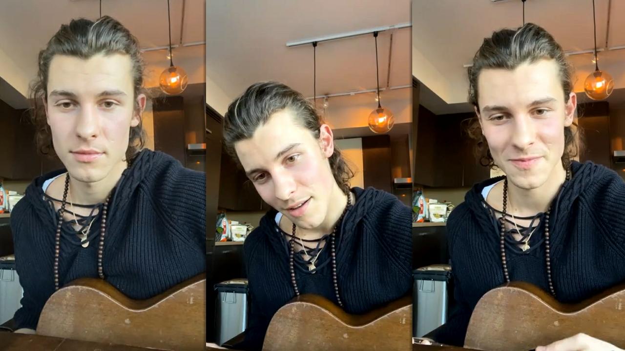 Shawn Mendes's Instagram Live Stream from January 8th 2021.
